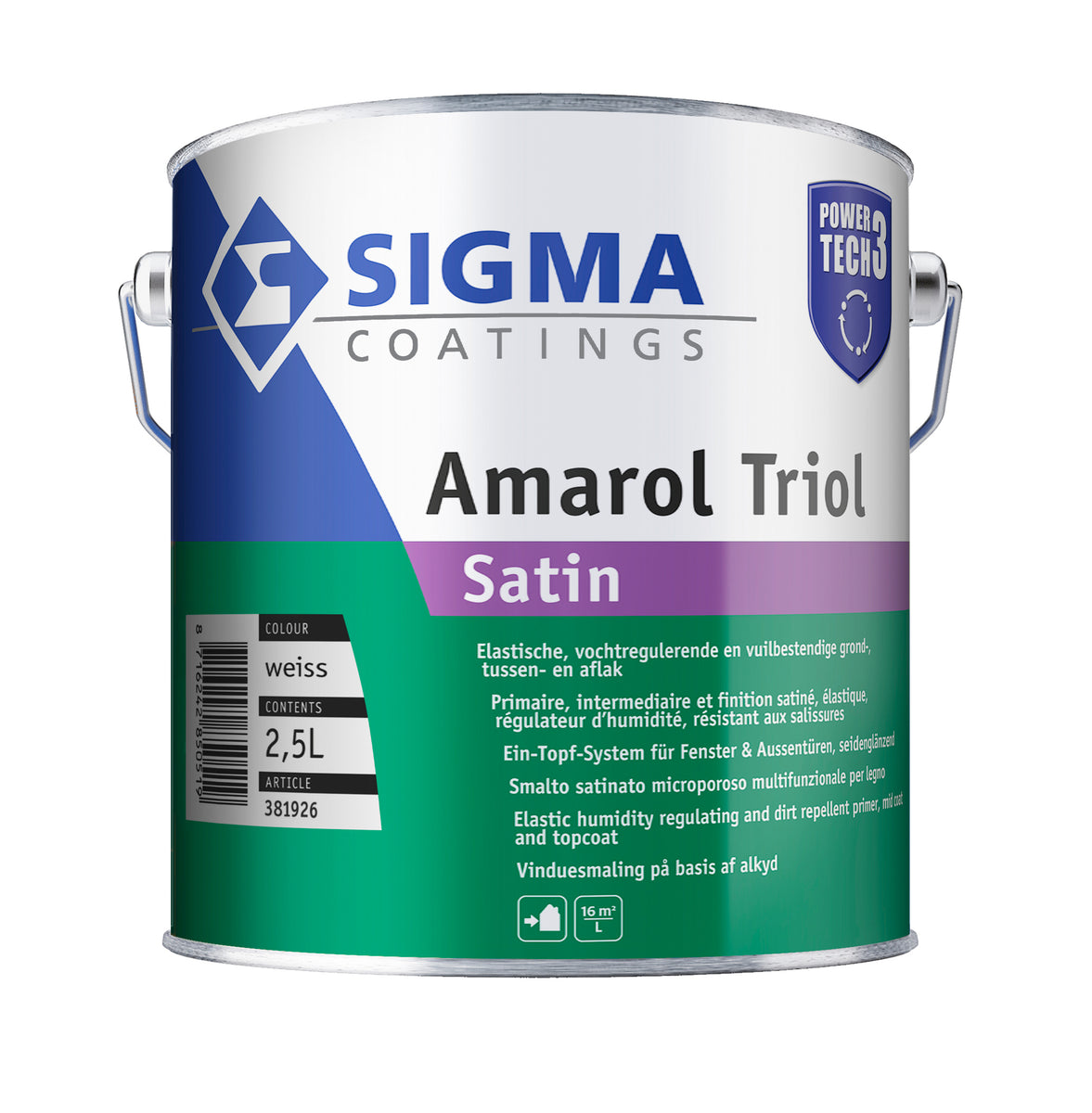 SGMA Coatngs Tür- und Fensterlack AMAROL TROL SATN - 2.5 LTR (WESS