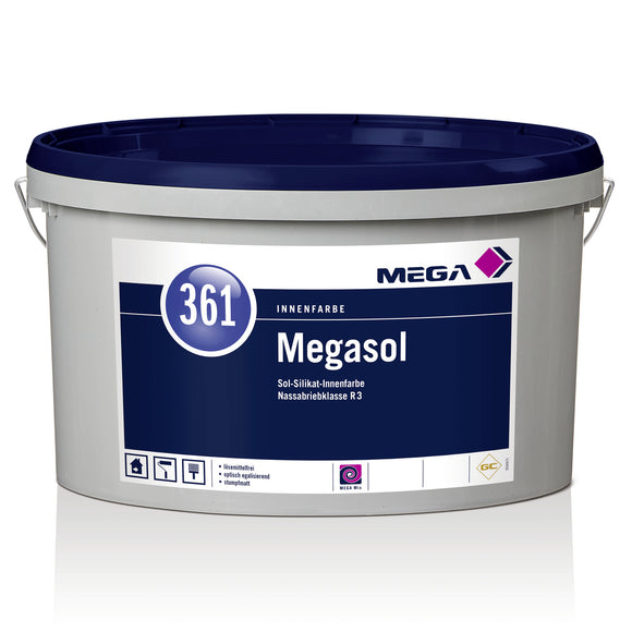 MEGA 361 Megasol Sol-Silikat Innenfarbe 12,5 Liter weiß