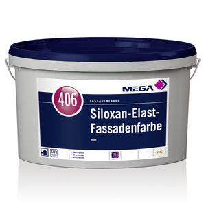MEGA 406 Siloxan Elast Fassadenfarbe 12,5 Liter weiß