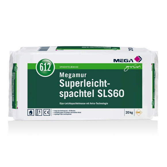 MEGA grün 612 Megamur Superleichtspachtel SLS60 - 20 kg weiß