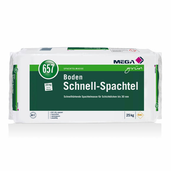 MEGA grün 657 Boden Schnell-Spachtel 25 kg grau