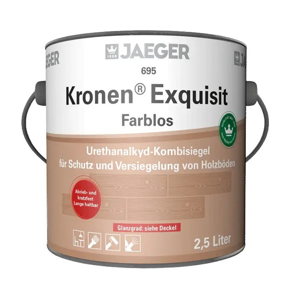 Jaeger 695 Kronen Exquisit tuffmatt 0,75 Liter farblos