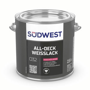 Südwest All-Deck Weißlack Hochglanz 0,375 Liter 9100 Weiß