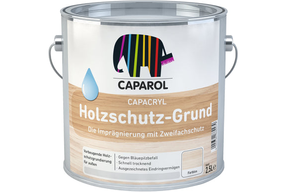 6x Caparol Capacryl Holzschutz-Grund 0,75 Liter farblos