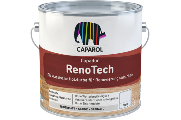 6x Caparol Capadur RenoTech 0,75 Liter weiß