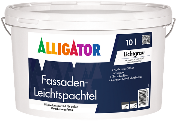 Alligator Fassaden-Leichtspachtel 10 Liter lichtgrau