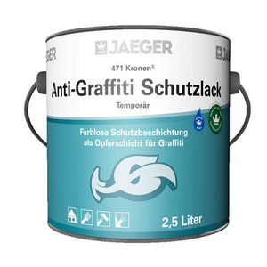 3x Jaeger 471 Anti-Graffiti Schutzlack temporär 0,75 Liter farblos matt