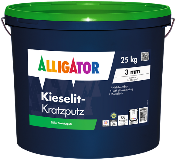 Alligator Kieselit-Kratzputz 1,5 mm 25 kg weiß