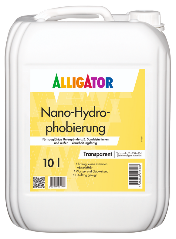 Alligator Nano-Hydrophobierung 10 Liter transparent