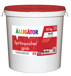 Alligator Spritzspachtel grob LEF Hobbock 25 kg naturweiß