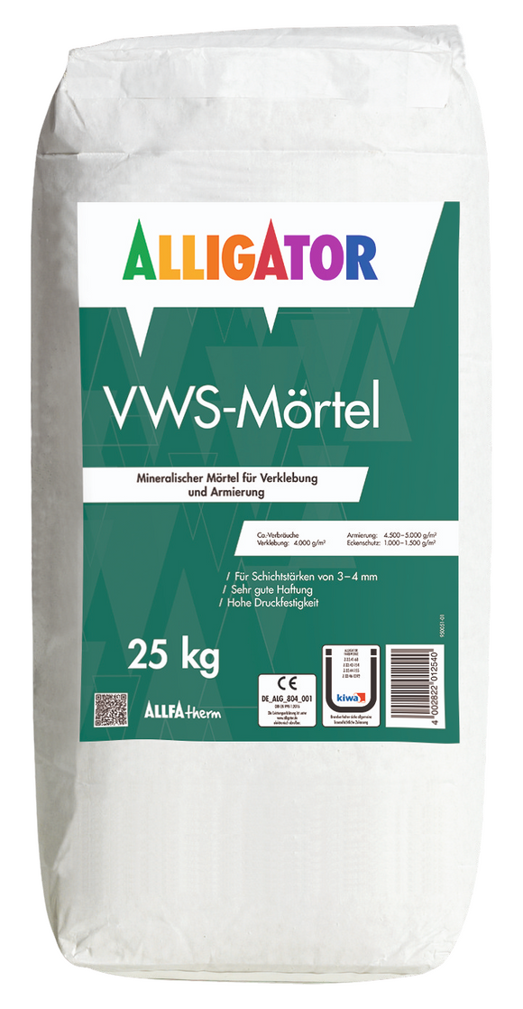 Alligator VWS-Mörtel 25 kg lichtgrau