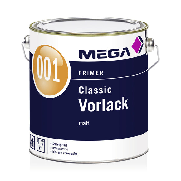 MEGA 001 Classic Vorlack 2,5 Liter weiß