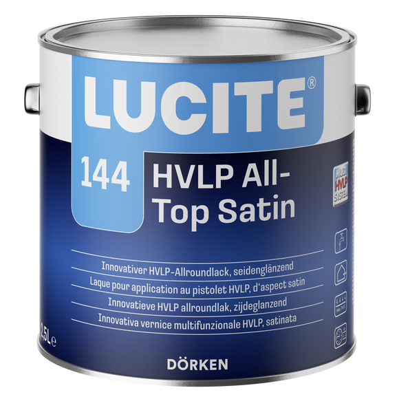 Lucite 144 HVLP All-Top Satin 2,5 Liter weiß