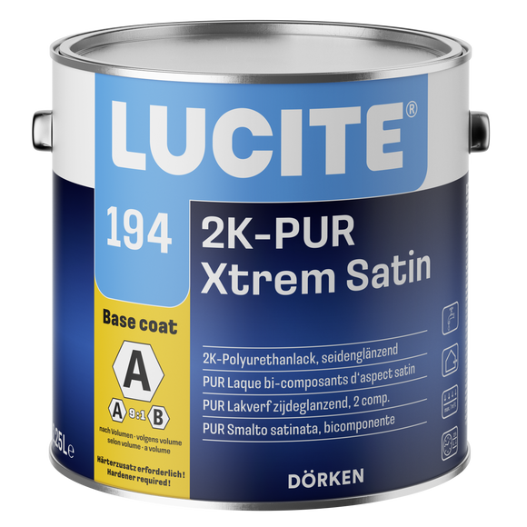 Lucite 194 2K-PUR Xtrem Satin inkl. Härter 2,5 Liter weiß