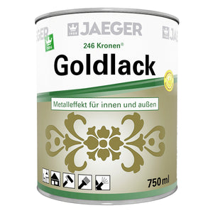 6x Jaeger 246 Kronen Goldlack 0,75 Liter gold