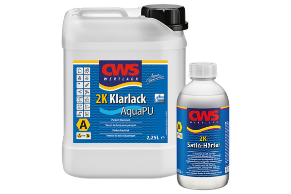 CWS Wertlack 2K Klarlack Aqua PU inkl. Härter 2,5 Liter farblos