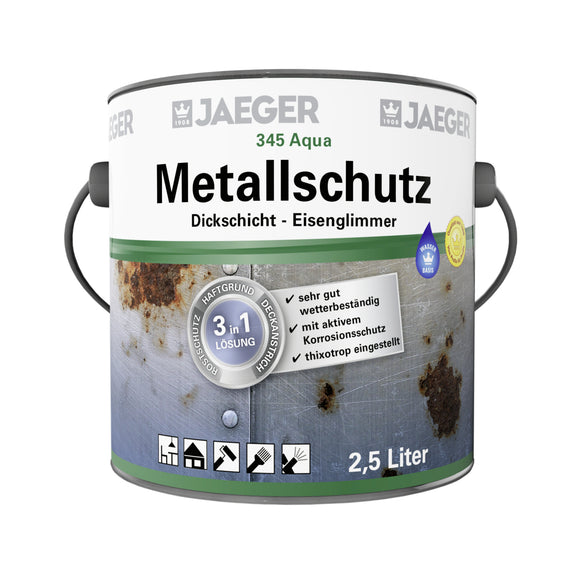 2x Jaeger 345 Aqua Metallschutz 2,5 Liter schwarz