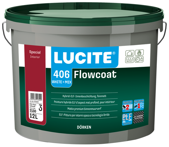 Lucite 406 Flowcoat 12 Liter weiß