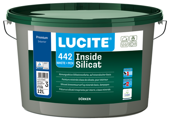 Lucite 442 Inside Silicat 12 Liter weiß