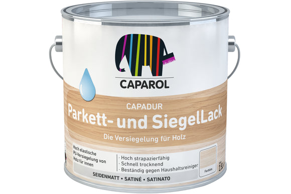 Caparol Capadur Parkett- und SiegelLack Hochglänzend 2,5 Liter farblos