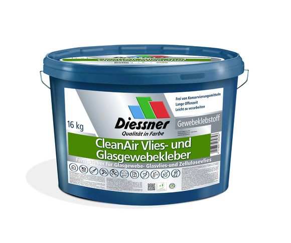 Diessner CleanAir Vlies- und Glasgewebekleber 16 kg transparent