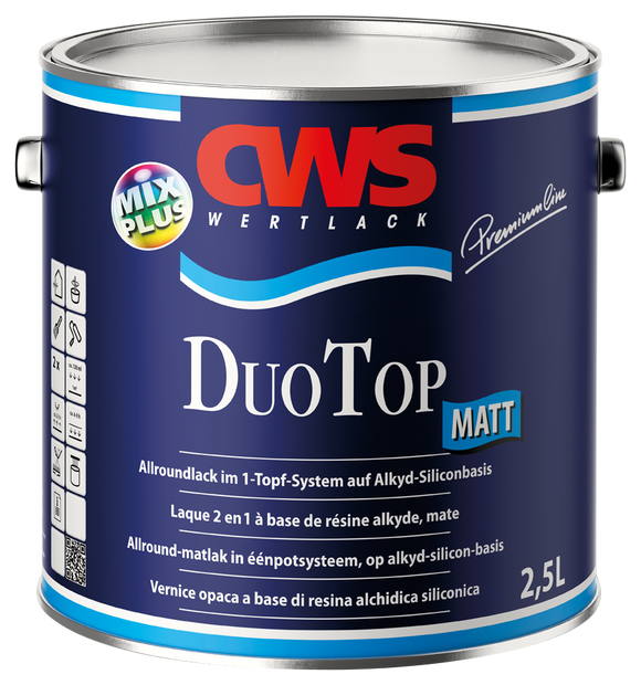 CWS Wertlack DuoTop matt 2,5 Liter weiß