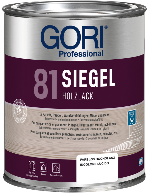 Gori 81 Siegel Holzlack Seidenglanz 0,75 Liter farblos