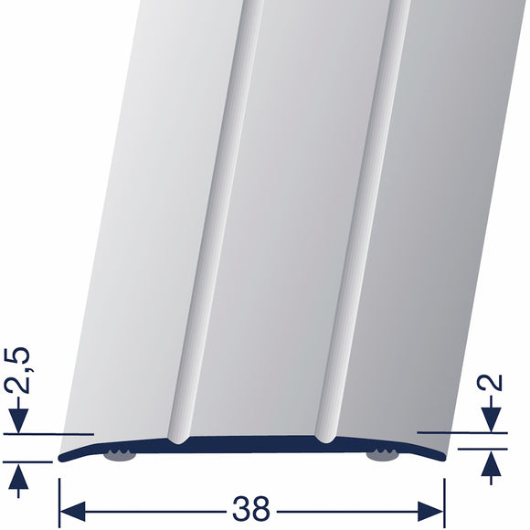 MEGA Übergangsprofil 438-SK selbstklebend Aluminium sand F9 1 lfm