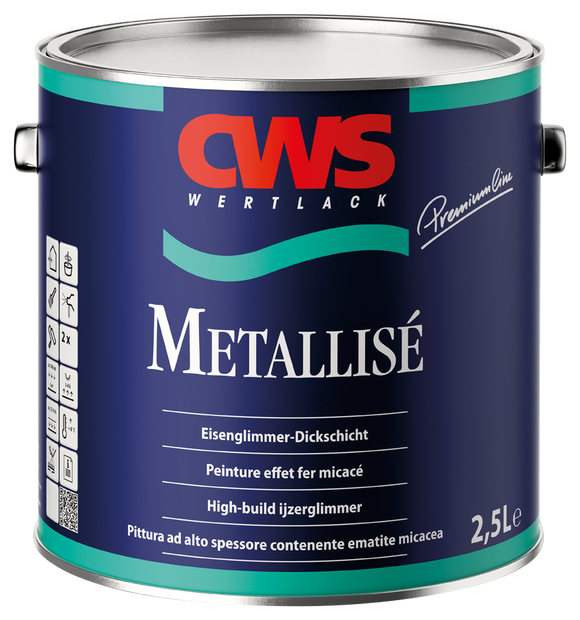 CWS Wertlack Metallisé 2,5 Liter 009 anthrazit