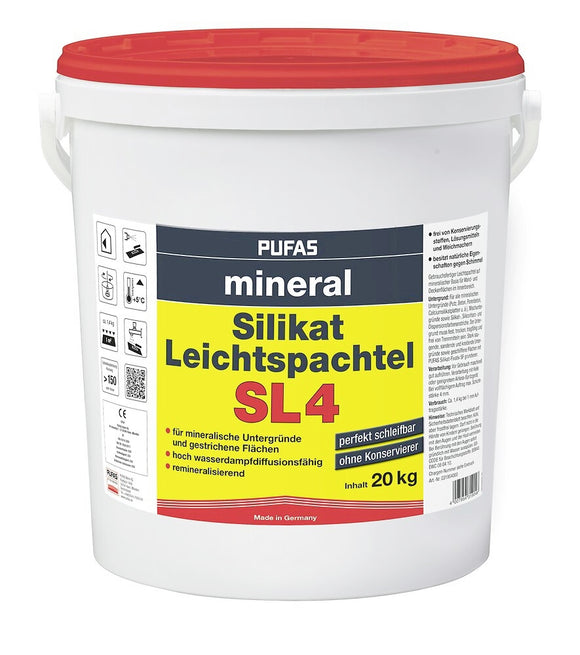 Pufas Mineral Silikat-Leichtspachtel SL4 20 kg naturweiß