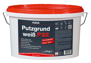 Pufas Putzgrund weiß P32 fein 8 kg weiß