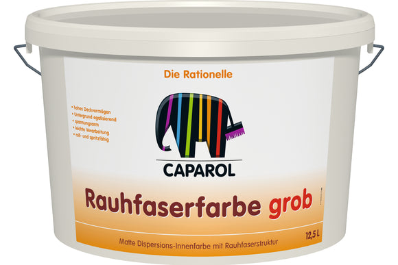 Caparol Rauhfaserfarbe grob 12,5 Liter weiß