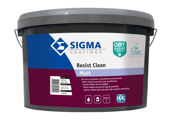 Sigma Resist Clean Matt 12,5 Liter weiß Base WN
