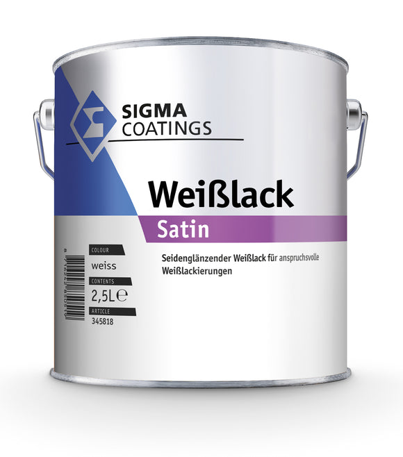 Sigma Weißlack Satin 2,5 Liter weiß