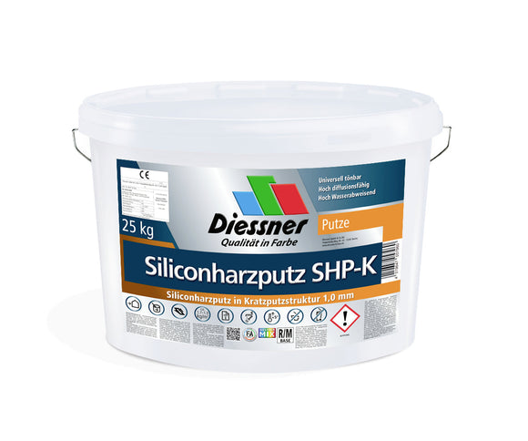 Diessner Siliconharzputz SHP-K 3 mm Körnung 25 kg weiß