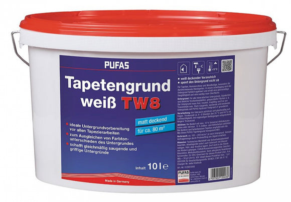 Pufas Tapetengrund weiß TW8 10 Liter weiß