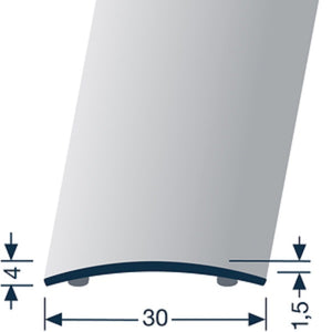 MEGA Übergangsprofil 459-SK selbstklebend Aluminium gold F5 1 lfm