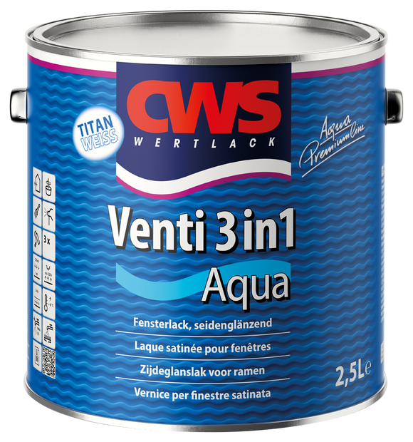 CWS WERTLACK Venti 3in1 Aqua 2,5 Liter weiß